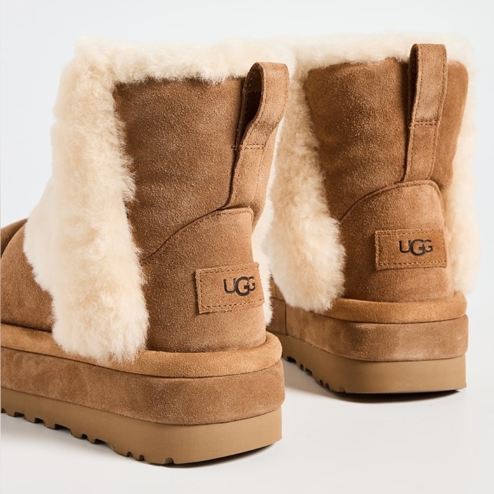 UGG Chestnut Suede Shearling Winter Boots - Picture 4 of 8